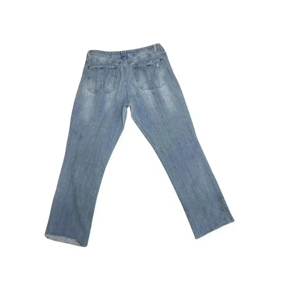 Artisan Craft Democracy Women's Patchwork Distressed Jeans Size 15 Blue - Picture 7 of 9